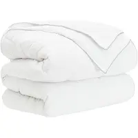 vidaXL Volledig Jaar Deken Set 2 st 135 x 200 cm Alle seizoenen Wit