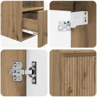 vidaXL Badkamerkastset, 2 stuks, Artisan-eikenhout fineer