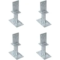 Alberts 4 x T-paaldrager mit Steg, betonanker 150 mm, Steghöhe 130 mm, thermisch verzinkt, voor inbetonneren