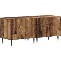 vidaXL 3-delige LED TV-kast Oud hout Bewerkt hout