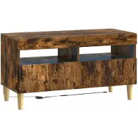 vidaXL LED-TV-kast, rook eikenhout, houtvezel
