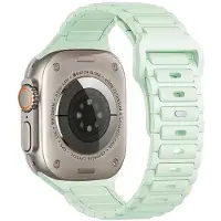 123Watches bandje Raveo - siliconen - mintgroen - 38 · 40 · 41 & 42 mm - Geschikt voor Apple Watch series 1/2/3/4/5/6/7/8/9/10/11/12/SE/SE2/SE3
