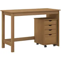 vidaXL Bureaukast-set, 2 stuks, honingbruin, massief grenen