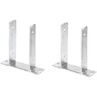 Alberts 2 x U-paaldrager, voor opschroeven, voor houten palen 101 mm, hoogte 200 mm, thermisch verzinkt
