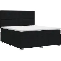 vidaXL Boxspringbed met matras met hoofdeinde Zwart 160 x 200 cm Stof