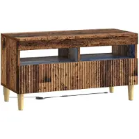 vidaXL LED tv-meubel ARNHEM 81 x 35 x 43 cm Oud hout Bewerkt hout