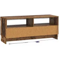 vidaXL LED tv-meubel EDE 100 x 35 x 43 cm Oud hout Bewerkt hout