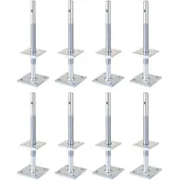 Alberts 8 x I-paaldrager, in hoogte verstelbaar 100 - 230 mm, hoogte 340 mm, elektrolytisch verzinkt, dickschichtpassiviert, voor opschroeven