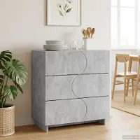 vidaXL Dressoir Betongrijs 70 x 38 x 75 cm Bewerkt hout