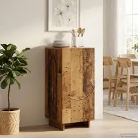 vidaXL Dressoir Oud hout 33,5 x 34,5 x 75 cm Bewerkt hout