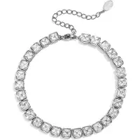 Yehwang Lumina - Rechthoekige Armband - Zirkonia - Stainless Steel - - Zilver