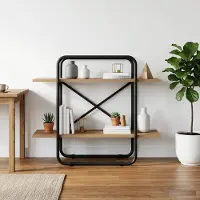 vidaXL Boekenplank 2-laags 80 x 35 x 70 cm PB Artisanaal eiken