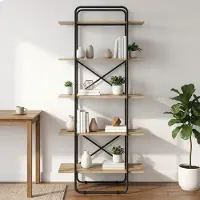 vidaXL Boekenplank 5-laags 60 x 35 x 175,5 cm PB Sonoma Eiken