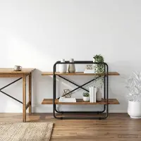 vidaXL Boekenplank 2-laags 100 x 35 x 70 cm PB Eikenhout