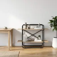 vidaXL Boekenplank 2-laags 100 x 35 x 70 cm PB Sonoma Eiken