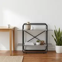 vidaXL Boekenplank 2-laags 100 x 35 x 70 cm PB Grijs Sonoma