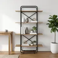 vidaXL Boekenplank 4-laags 60 x 35 x 140 cm PB Artisanaal eiken