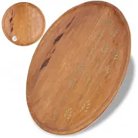 Cadro Decoratieve Houten Serveerschaal & Kaarsenplateau - 38 cm