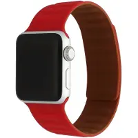 123Watches solo ribbel bandje - siliconen - rood - 38 · 40 · 41 & 42 mm - Geschikt voor Apple Watch series 1/2/3/4/5/6/7/8/9/10/11/12/SE/SE2/SE3