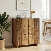 vidaXL Dressoir Oud hout 67 x 34,5 x 75 cm Bewerkt hout
