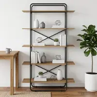 vidaXL Boekenplank 5-laags 100 x 35 x 175,5 cm PB Artisanaal eiken