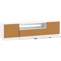vidaXL LED tv-meubel Wit Bewerkt hout