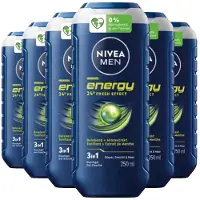 Nivea 6x Shampoo & Douchegel 3in1 Energy 250 Ml