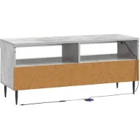 vidaXL LED tv-meubel ZWOLLE 100 x 35 x 43 cm Betongrijs Bewerkt hout