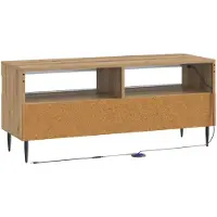 vidaXL LED tv-meubel ZWOLLE 100 x 35 x 43 cm Artisanaal eiken