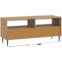 vidaXL LED tv-meubel HAARLEM 100 x 35 x 43 cm Artisanaal eiken