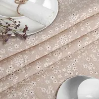 ANRO Tafelkleed Viooltjes Beige Ovaal 180x140cm Rechte rand Afwasbaar Waterafstotend Binnen & Buiten