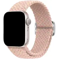 123Watches bandje Weavy - nylon - sterrenroze - 44 · 45 · 46 & 49 mm - Geschikt voor Apple Watch series 1/2/3/4/5/6/7/8/9/10/11/12/SE/SE2/SE3/Ultra/Ultra 2/Ultra 3/Ultra 4