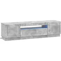 vidaXL LED tv-meubel Betongrijs Bewerkt hout
