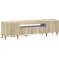 vidaXL LED tv-meubel ALKMAAR 153 x 35 x 43 cm Sonoma Eiken