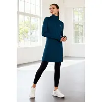 Tommy Life Langemouwen Brei Tuniek Top Met Halve Turtleneck