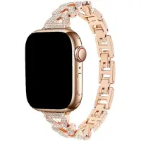123Watches bandje Faye - staal - rose goud - 38 · 40 · 41 & 42 mm - Geschikt voor Apple Watch series 1/2/3/4/5/6/7/8/9/10/11/12/SE/SE2/SE3