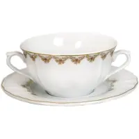 Lubiana Maria Bouillonkom met Schotel 300ml Decor 6926