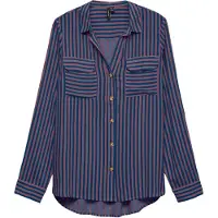 Vero Moda Blouse 'VMBumpy' donkerblauw / mauve