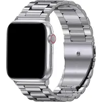 123Watches bandje Rivaro - staal - zilver - 44 · 45 · 46 & 49 mm - Geschikt voor Apple Watch series 1/2/3/4/5/6/7/8/9/10/11/12/SE/SE2/SE3/Ultra/Ultra 2/Ultra 3/Ultra 4