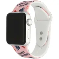 123Watches print bandje - siliconen - kerst - roze - 44 · 45 · 46 & 49 mm - Geschikt voor Apple Watch series 1/2/3/4/5/6/7/8/9/10/11/12/SE/SE2/SE3/Ultra/Ultra 2/Ultra 3/Ultra 4