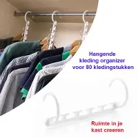 InnovaGoods Hangende Kledingorganizer voor 80 Kledingstukken – Ruimtebesparend Kastorganisatiesysteem