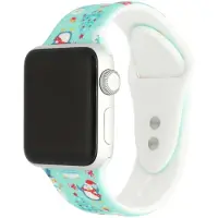 123Watches print bandje - siliconen - kerst - groen - 44 · 45 · 46 & 49 mm - Geschikt voor Apple Watch series 1/2/3/4/5/6/7/8/9/10/11/12/SE/SE2/SE3/Ultra/Ultra 2/Ultra 3/Ultra 4
