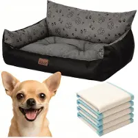 Doggy Hondenmand L 65x50cm - Waterdicht & Wasbaar + 5 Hygiëne Onderleggers