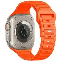 123Watches bandje Raveo - siliconen - oranje - 38 · 40 · 41 & 42 mm - Geschikt voor Apple Watch series 1/2/3/4/5/6/7/8/9/10/11/12/SE/SE2/SE3