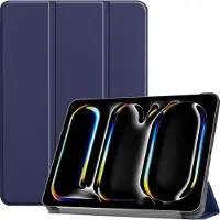 Mobigear Tablethoes geschikt voor Apple iPad Pro 13 Inch (2024) Hoes | Tri-Fold Bookcase - Donkerblauw