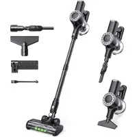 Lubluelu P2 Draadloze Steelstofzuiger 35Kpa- 5 in 1 Handstofzuiger - Zelfstaand Design - 50 Min Gebruikstijd - Verwijderbare Batterij- Anti-klit Borstel - HEPA-filter - LED-koplampen