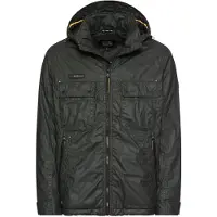 Camel active Multipocket jas van gewaxte katoen - Maat menswear-34 - Olijfgroen