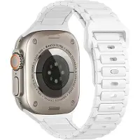 123Watches bandje Raveo - siliconen - wit - 38 · 40 · 41 & 42 mm - Geschikt voor Apple Watch series 1/2/3/4/5/6/7/8/9/10/11/12/SE/SE2/SE3