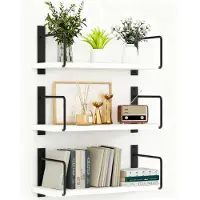 Famanu – Set van 3 opbouwplanken voor de wand, rustieke houten wandplanken voor multifunctionele opslag en decoratie in slaapkamer, badkamer, woonkamer en keuken