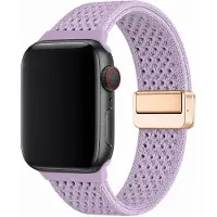 123Watches bandje Knit - nylon - lila - 38 · 40 · 41 & 42 mm - Geschikt voor Apple Watch series 1/2/3/4/5/6/7/8/9/10/11/12/SE/SE2/SE3